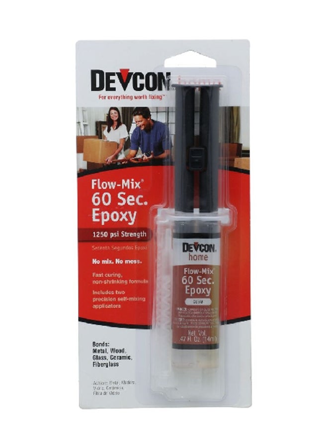 Home Flow-Mix 60 Second Epoxy Glue Clear 14ml 21445